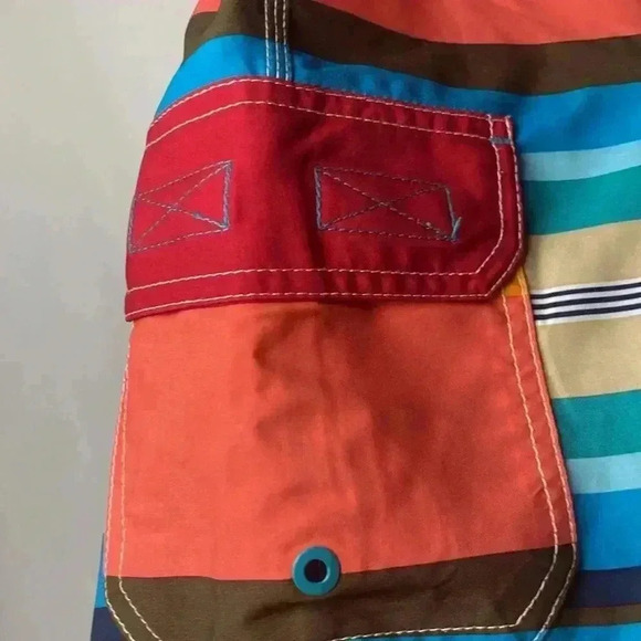 SPERRY TOP SIDER MENS SIZE 38 BOARD SHORTS MULTICOLOR STRIPES DRAWSTRING… - Picture 3 of 13
